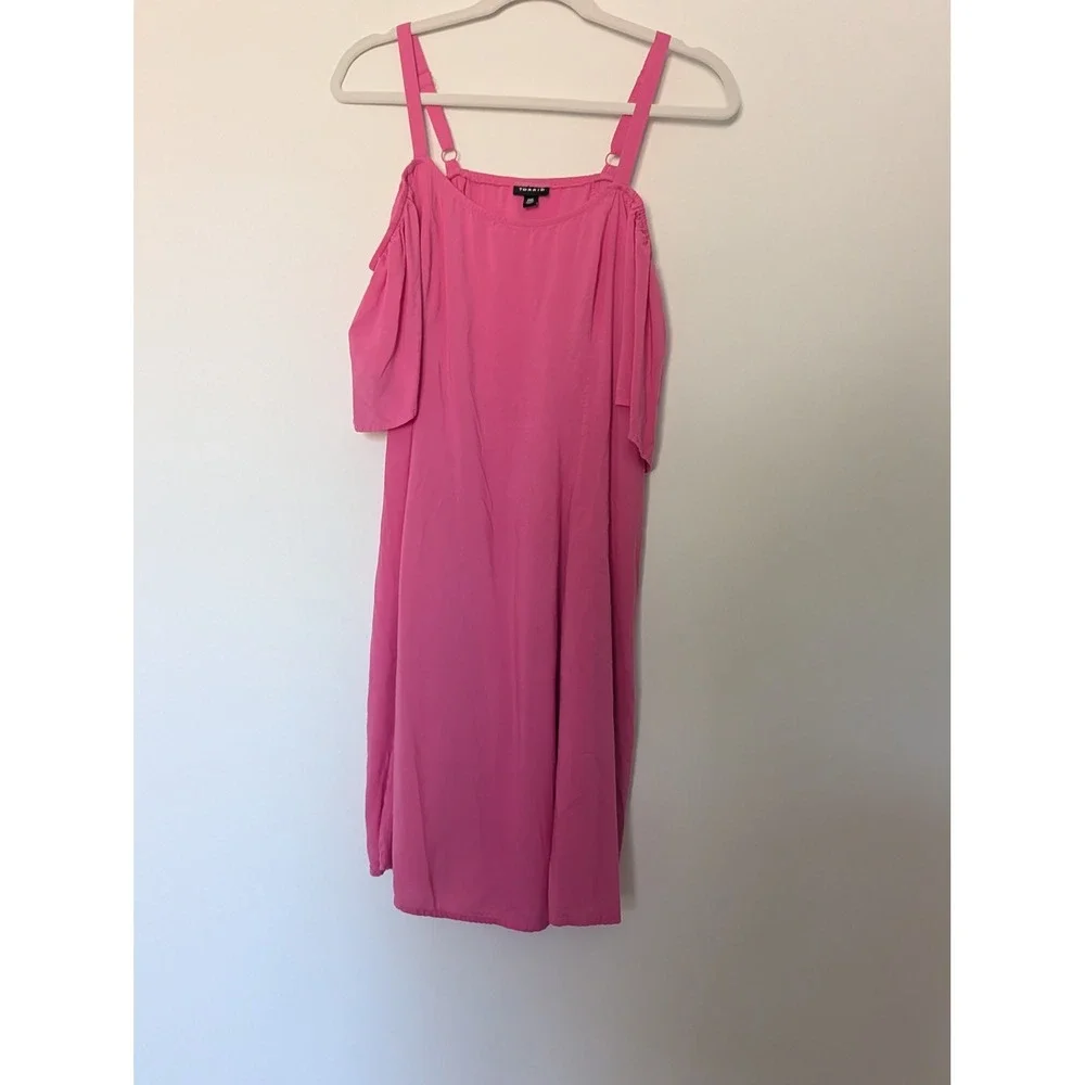 Torrid Womens‎ Plus 00 Pink Cold Shoulder Short Sleeve Knee Length Dress